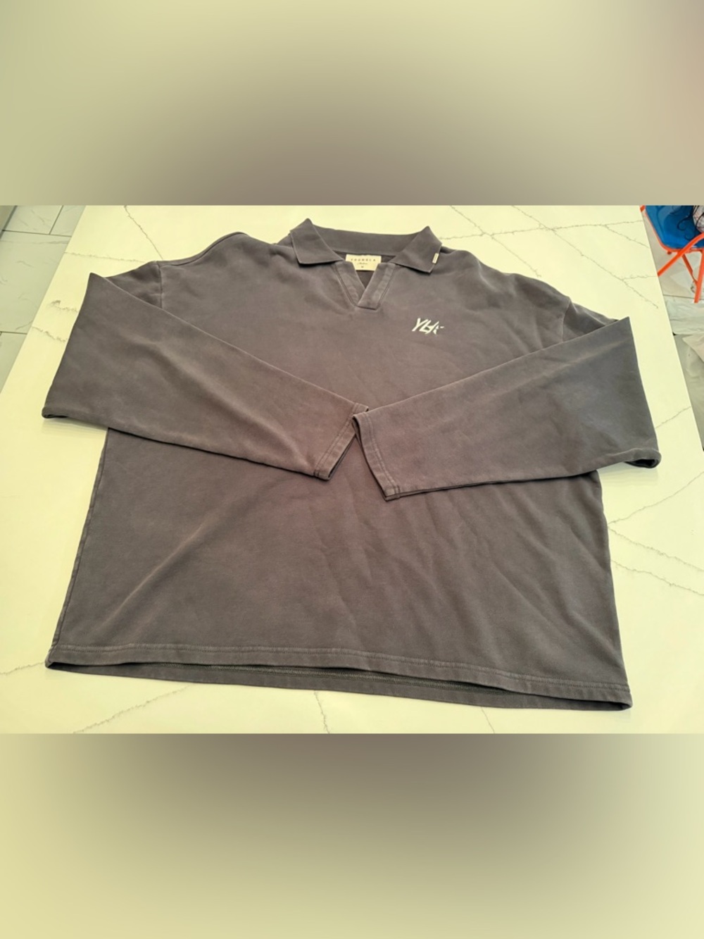 Young LA Long Sleeve Polo - Slate Grey